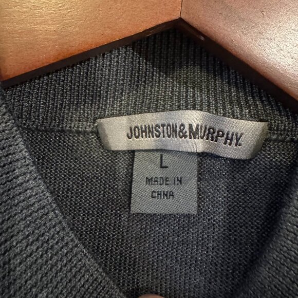 Johnston & Murphy Men's 100% Silk Knit Crew Neck Grey Long Sleeve Sweater Shirt - Picture 6 of 16